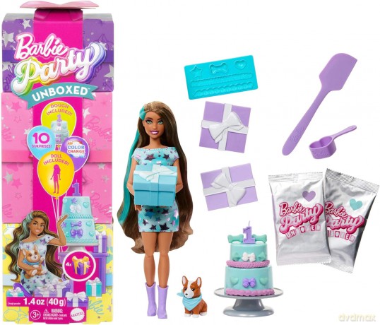 Barbie - Party Unboxed Brunette Doll (JFG72)