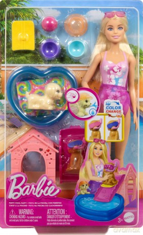 Barbie - Puppy Pool Party Aloha Blonde (JBF35)