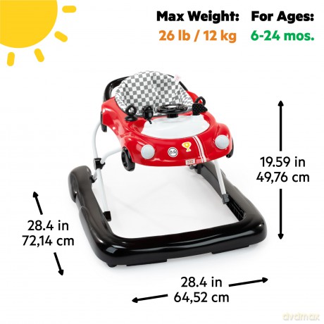 Bright Starts - Little Speedsterâ˘ 3-in-1 Car Walker - Red Racer (BS-16784)