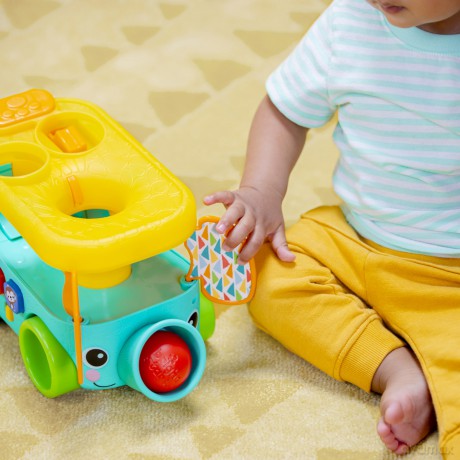 Bright Starts - Pop & Roll Safari Busâ˘ Ball Play Toy - (BS-16827)