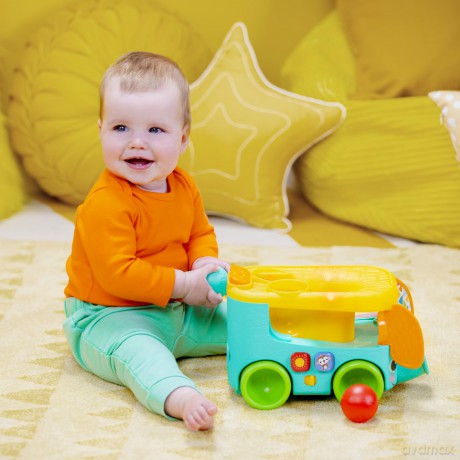 Bright Starts - Pop & Roll Safari Busâ˘ Ball Play Toy - (BS-16827)