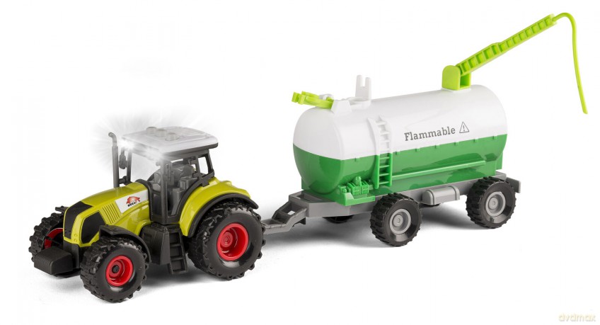 Bull - Tractor with large trailer 1:32, assorted (41856)