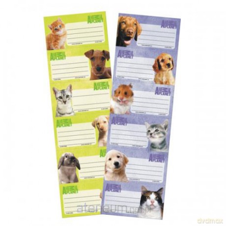 Naklejki na zeszyt Animal Planet Cute 25szt [SZKOŁA]