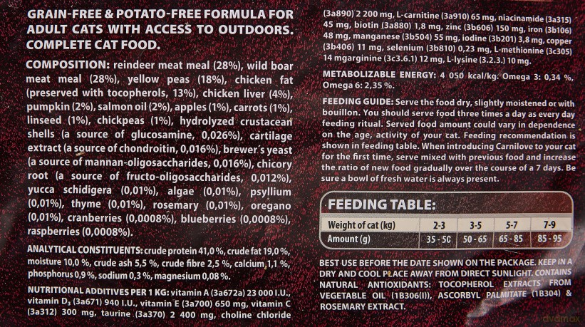 Carnilove - Cat Reindeer Energy&Outdoor 6kg