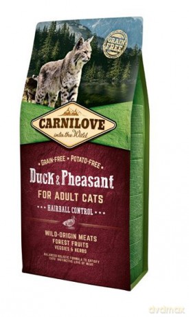 Carnilove Cat Duck&Pheasant Hairball Control 6kg (110-170203)