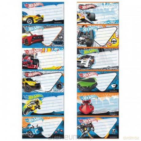 Naklejki na zeszyt Hot Wheels 25szt [SZKOŁA]