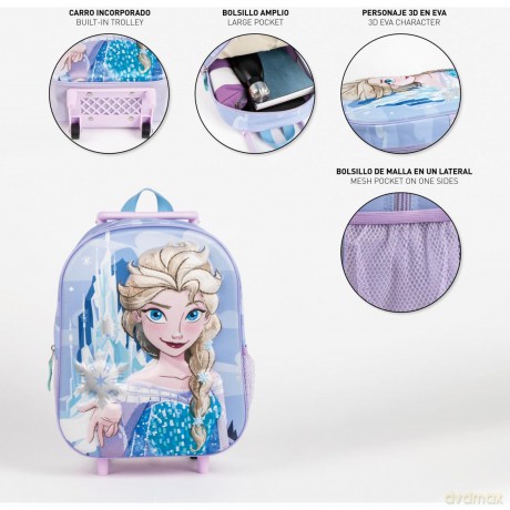 Cerda - Kids Backpack Trolley 3D - Frozen
