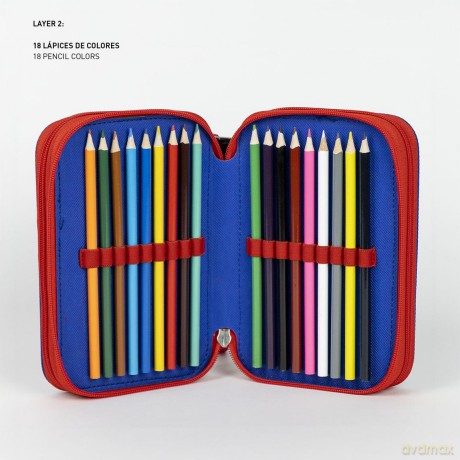Cerda - Pencil Case with Accessories, Spiderman (I-2700001257)