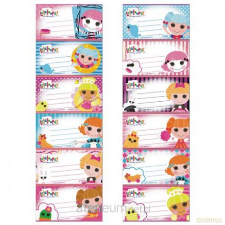 Naklejki na zeszyt Lalaloopsy 25szt [SZKOŁA]
