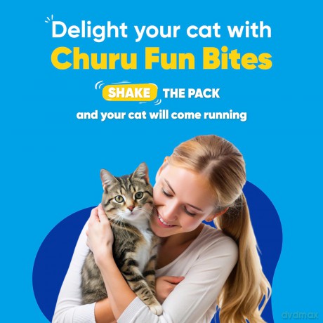 Churu - Cat Fun Bites Tuna with Cheese - 8pcs - 14 grams per tube