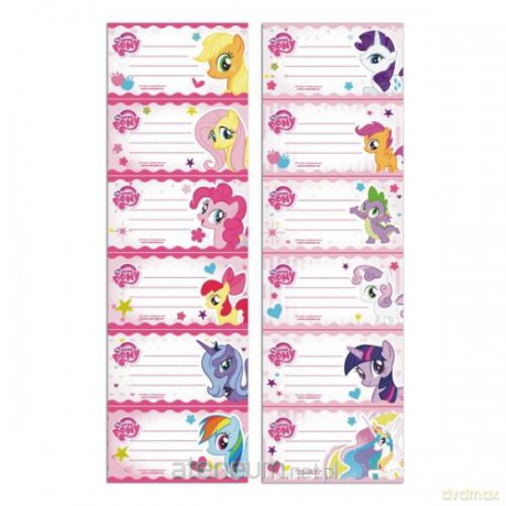 Naklejki na zeszyt My Little Pony 25szt [SZKOŁA]
