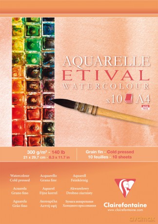 Clairefontaine - Etival Matt Watercolour Paper Pad A4 - (102536)