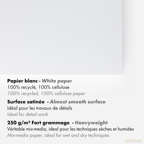Clairefontaine - Recycled PaintON Pad - White - A4