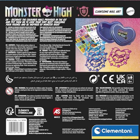Clementoni - Monster High Clawsome Nail Art - (I-18799)