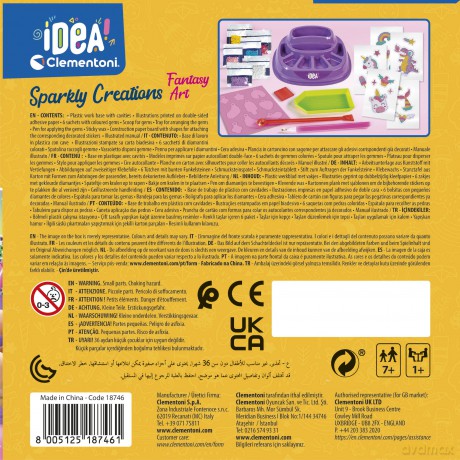 Clementoni - Sparkly Creations Fantasy Art - (I-18746)
