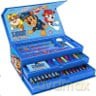 Coloring Case - PAW PATROL - set 52pcs in paper toolbox with handle
