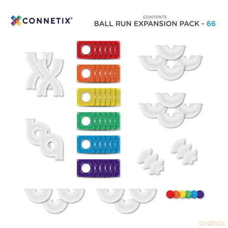 Connetix - Ball Run Expansion Pack - Rainbow (CT-R-00066-BR)