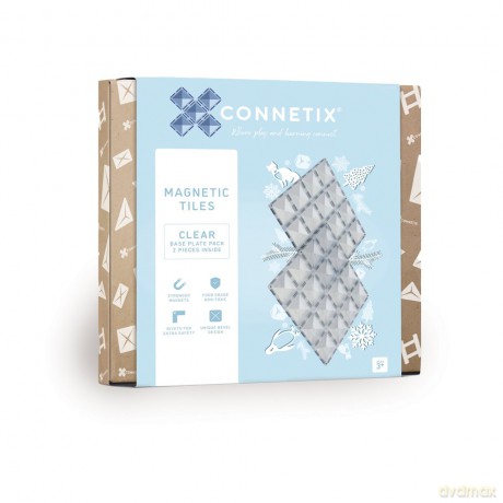 Connetix - Base Plate - Clear - 2 Pieces (CT-C-00002-BP)