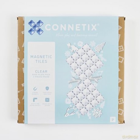 Connetix - Base Plate - Clear - 2 Pieces (CT-C-00002-BP)
