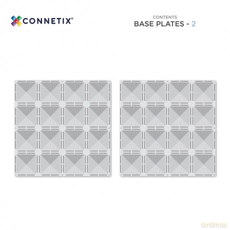 Connetix - Base Plate - Clear - 2 Pieces (CT-C-00002-BP)
