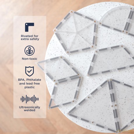Connetix - Clear Shape Expansion Pack 24 Pieces - (CT-C-00024-SH)