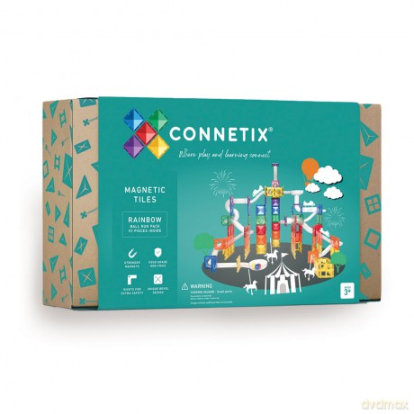 Connetix - Rainbow Ball Run Pack 92 Pieces - (CT-R-00092-BR)