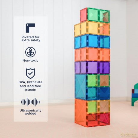 Connetix - Rainbow Square Pack 42 Pieces - (CT-R-00042-SQ)