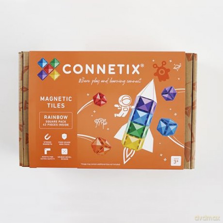 Connetix - Rainbow Square Pack 42 Pieces - (CT-R-00042-SQ)