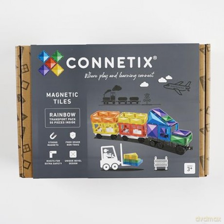 Connetix - Transport Pack - Rainbow - 50 Pieces (CT-R-00050-TR)