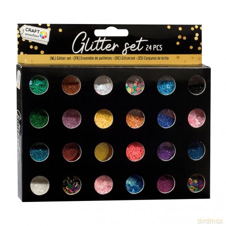 Craft ID - Glitter set, 24 pcs x 2 grams (CR1204/GE)