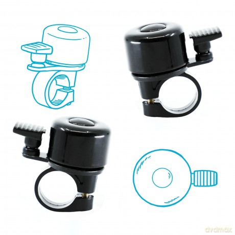 Crazy Safety - Bicycle Bell for Kids and Adults - Black - Unisize (CS210101)