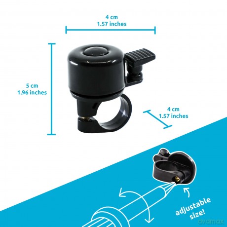 Crazy Safety - Bicycle Bell for Kids and Adults - Black - Unisize (CS210101)