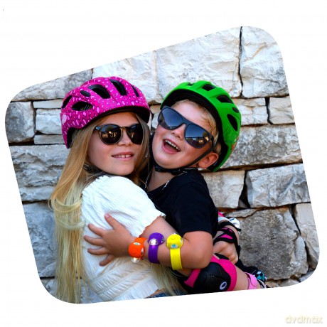 Crazy Safety - Black S.W.A.T Bicycle helmet for kids 6-12 years with USB rechargeable built-in red LED light - Black - M (54-58cm) (CS200201)