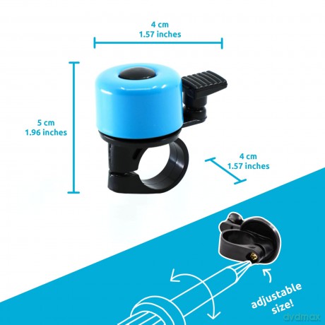 Crazy Safety - Blue Bicycle Bell for Kids and Adults - Blue - Unisize (CS210101)