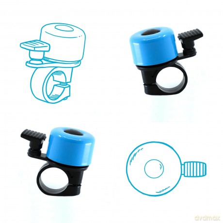 Crazy Safety - Blue Bicycle Bell for Kids and Adults - Blue - Unisize (CS210101)
