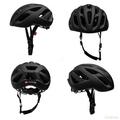 Crazy Safety - Empire Bicykle Helmet - Black (54cm to 59cm) (340101-10)