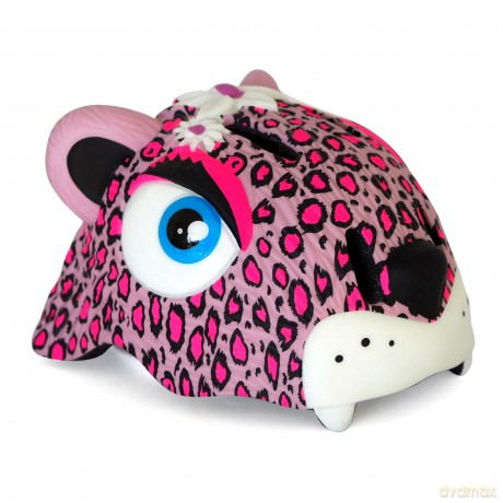 Crazy Safety - Leopard Bicycle Helmet - Pink (49-55cm) (CS190106)