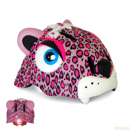 Crazy Safety - Leopard Bicycle Helmet - Pink (49-55cm) (CS190106)