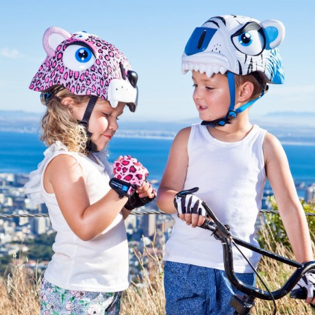 Crazy Safety - Leopard Bicycle Helmet - Pink (49-55cm) (CS190106)