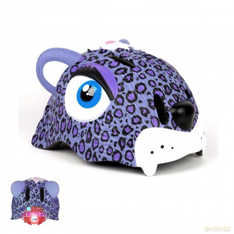 Crazy Safety - Leopard Bicycle Helmet - Purple (CS190106)