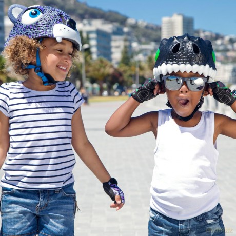 Crazy Safety - Leopard Bicycle Helmet - Purple (CS190106)