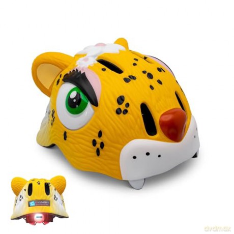 Crazy Safety - Leopard Bicycle Helmet - Yellow (49-55cm) (CS190106)