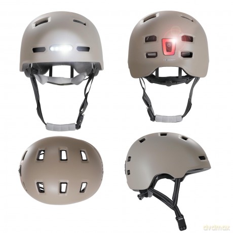 Crazy Safety - Matt Sand Urban Bicycle and Skater Helmet - Sand - L (57-61cm) (CS240201)