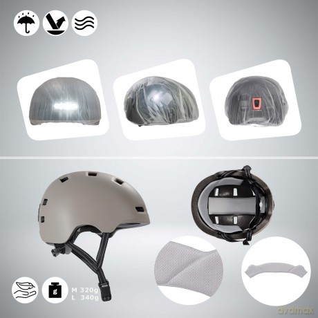 Crazy Safety - Matt Sand Urban Bicycle and Skater Helmet - Sand - L (57-61cm) (CS240201)