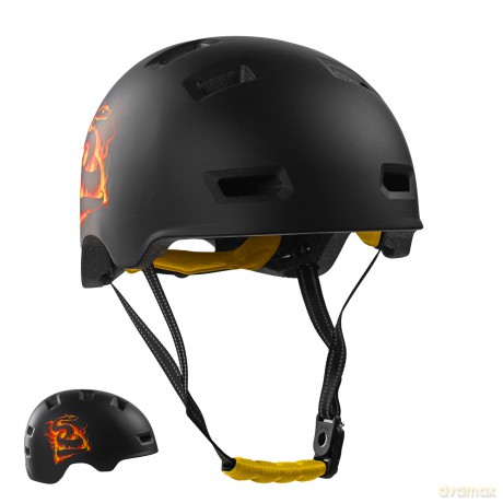 Crazy Safety - Orange Snake bicycle and skater helmet - Orange - L (57-61cm) (CS240401)