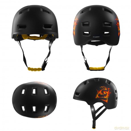 Crazy Safety - Orange Snake bicycle and skater helmet - Orange - L (57-61cm) (CS240401)