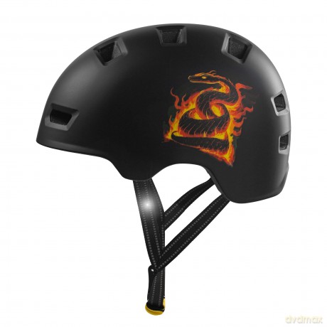 Crazy Safety - Orange Snake bicycle and skater helmet - Orange - L (57-61cm) (CS240401)