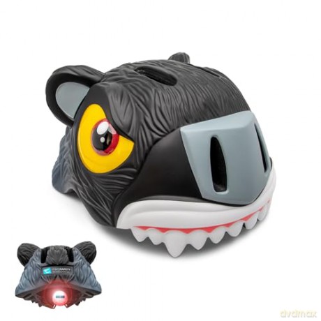 Crazy Safety - Panther Bicycle Helmet - Black (49-55cm) (CS190102)