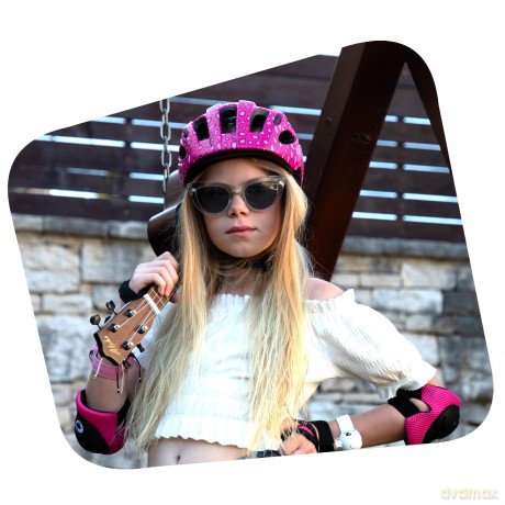 Crazy Safety - Spots Bicycle Helmet - Pink (CS200203)