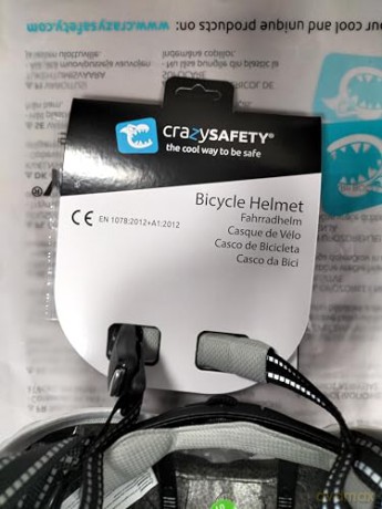 Crazy Safety - Urban bicycle and skater helmet with front and rear lights - Black - M (54-57cm) (CS240201)